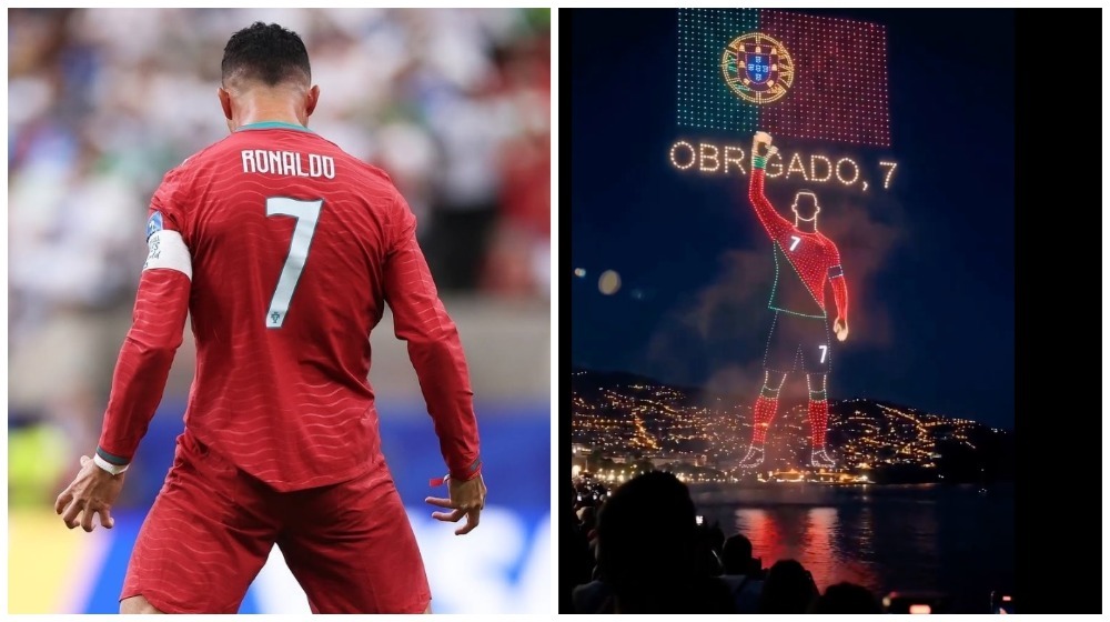 Ronaldo: Το εκθαμβωτικό drone show στη γενέτειρά του για το τελευταίο του παιχνίδι σε Mundial [βίντεο]
